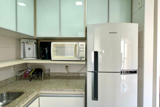 Cozinha de apartamento para alugar com 1 quarto, 48m² em Jardim Paulista, São Paulo