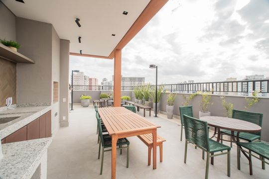 Área comum - Churrasqueira de apartamento para alugar com 1 quarto, 29m² em Chácara Inglesa, São Paulo