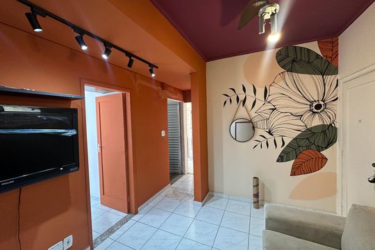 Sala de apartamento para alugar com 1 quarto, 45m² em Itararé, São Vicente