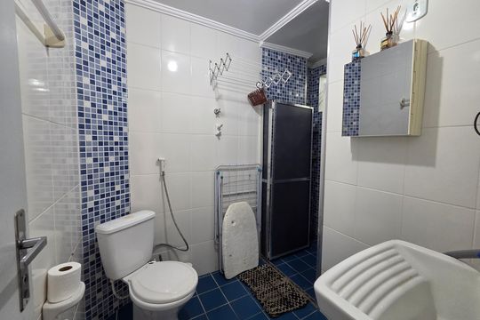 Banheiro de apartamento para alugar com 1 quarto, 64m² em Vila Balnearia, Praia Grande