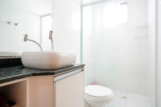 Banheiro de apartamento à venda com 2 quartos, 74m² em Santa Maria, São Caetano do Sul