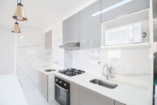 Cozinha de apartamento à venda com 1 quarto, 40m² em Paraíso do Morumbi, São Paulo