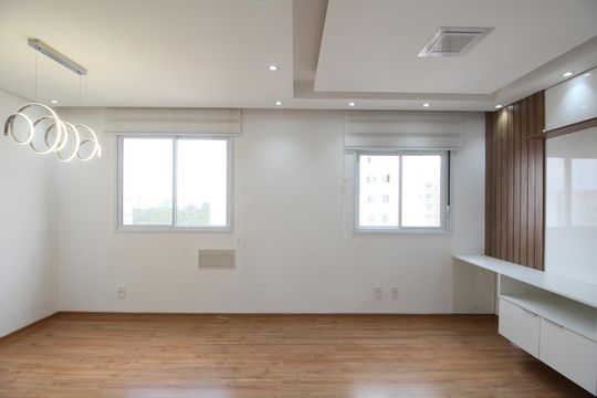 Sala e Cozinha de apartamento à venda com 1 quarto, 40m² em Paraíso do Morumbi, São Paulo