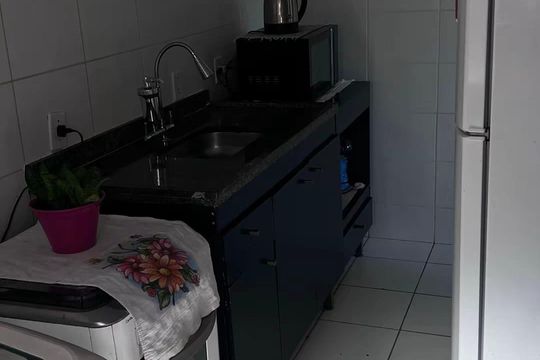 Cozinha de apartamento à venda com 2 quartos, 52m² em Parque Campo Bonito, Indaiatuba