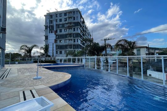 Área comum - Piscina de apartamento para alugar com 3 quartos, 80m² em Praia Comprida, São José