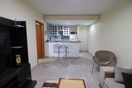 Sala de apartamento para alugar com 1 quarto, 50m² em Centro, Ribeirão Preto