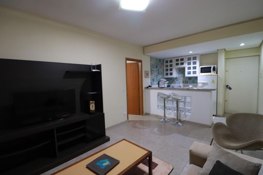 Sala de apartamento para alugar com 1 quarto, 50m² em Centro, Ribeirão Preto