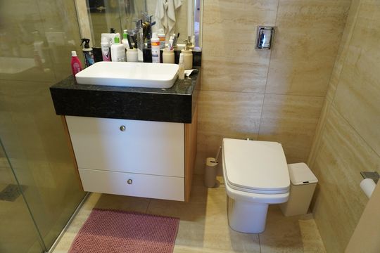 Banheiro da Suíte de apartamento à venda com 3 quartos, 111m² em Vila Nossa Senhora de Fatima, Americana