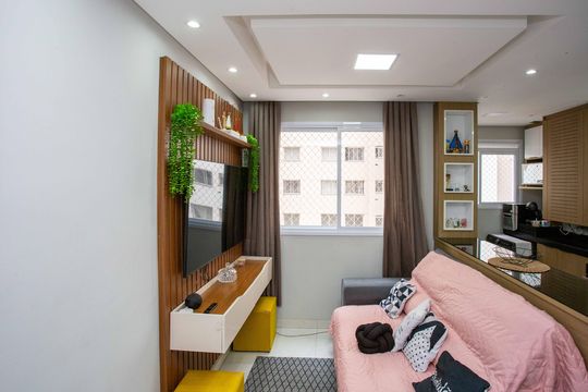 Sala de apartamento para alugar com 2 quartos, 47m² em Piraporinha, Diadema