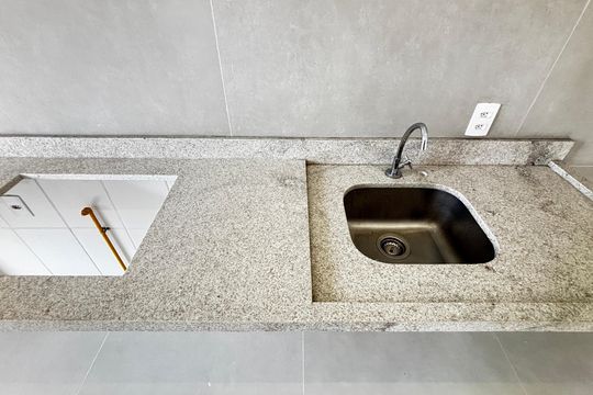 Cozinha de apartamento para alugar com 2 quartos, 46m² em Vila Curuçá, Santo André