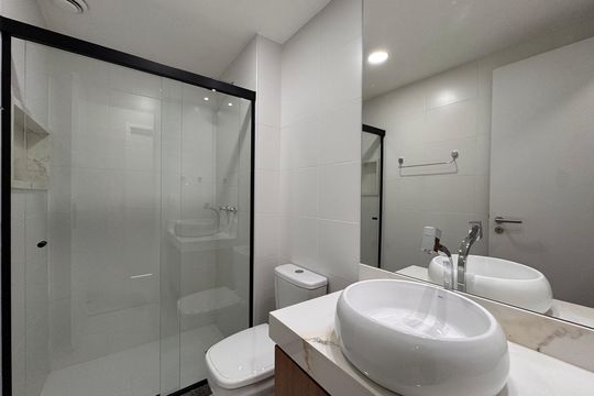 Banheiro Social de apartamento para alugar com 2 quartos, 81m² em Recreio dos Bandeirantes, Rio de Janeiro