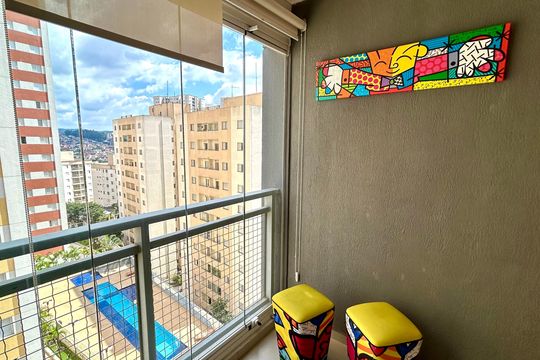 Varanda da Sala de apartamento à venda com 2 quartos, 59m² em Picanço, Guarulhos