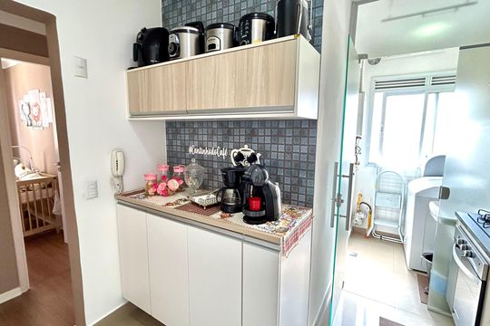 Cozinha de apartamento à venda com 2 quartos, 59m² em Picanço, Guarulhos