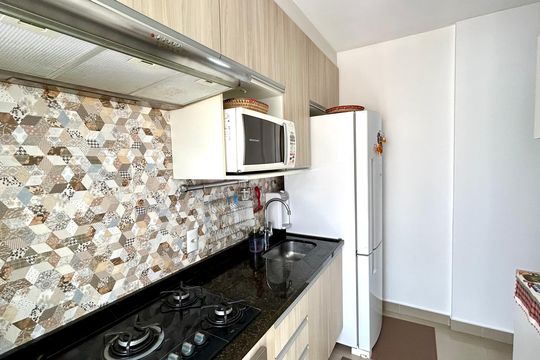 Cozinha de apartamento à venda com 2 quartos, 59m² em Picanço, Guarulhos