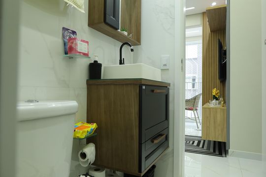 Banheiro de apartamento para alugar com 3 quartos, 47m² em Artur Alvim, São Paulo