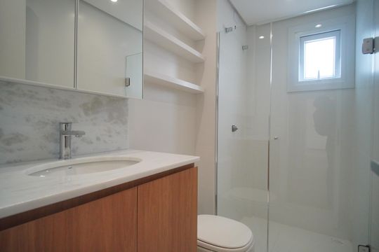 Banheiro da Suíte de apartamento à venda com 3 quartos, 98m² em Scharlau, São Leopoldo