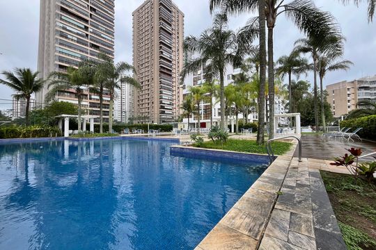 Área comum - Piscina de apartamento para alugar com 1 quarto, 76m² em Barra da Tijuca, Rio de Janeiro
