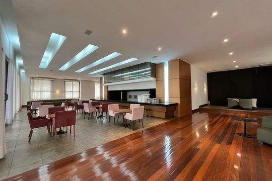 Área comum - Salão de festas de apartamento para alugar com 1 quarto, 76m² em Barra da Tijuca, Rio de Janeiro