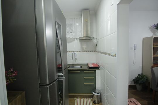 Cozinha e Área de Serviço de kitnet/studio para alugar com 1 quarto, 41m² em Embaré, Santos