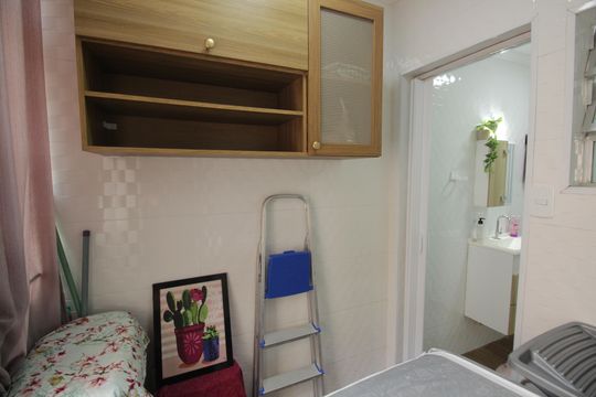 Cozinha e Área de Serviço de kitnet/studio para alugar com 1 quarto, 41m² em Embaré, Santos