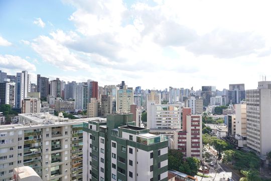 Varanda - vista de kitnet/studio para alugar com 1 quarto, 41m² em Santa Efigênia, Belo Horizonte