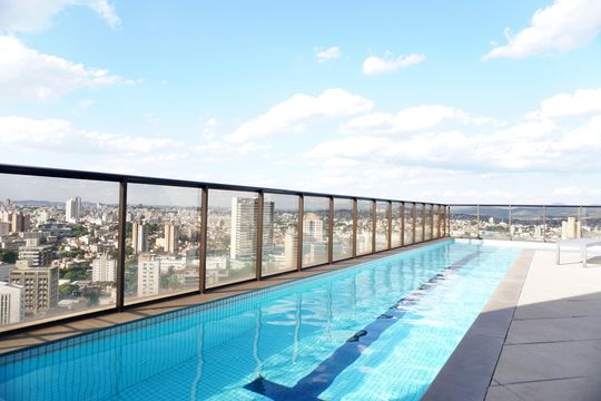 Área comum - Piscina de kitnet/studio para alugar com 1 quarto, 41m² em Santa Efigênia, Belo Horizonte