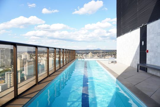 Área comum - Piscina de kitnet/studio para alugar com 1 quarto, 41m² em Santa Efigênia, Belo Horizonte