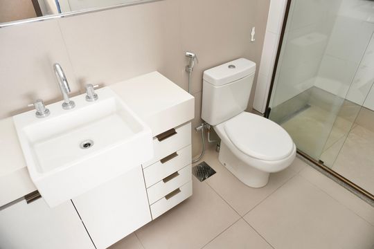 Suíte - Banheiro de kitnet/studio para alugar com 1 quarto, 41m² em Santa Efigênia, Belo Horizonte