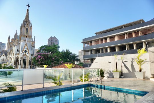 Área comum - Piscina de apartamento à venda com 3 quartos, 118m² em Lourdes, Belo Horizonte