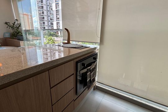 Cozinha de apartamento para alugar com 1 quarto, 43m² em Cidade Monções, São Paulo