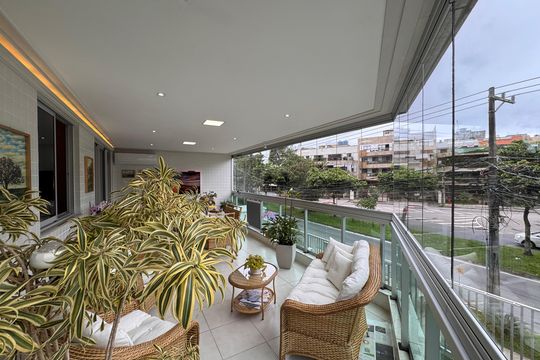 Varanda de apartamento à venda com 3 quartos, 127m² em Recreio dos Bandeirantes, Rio de Janeiro