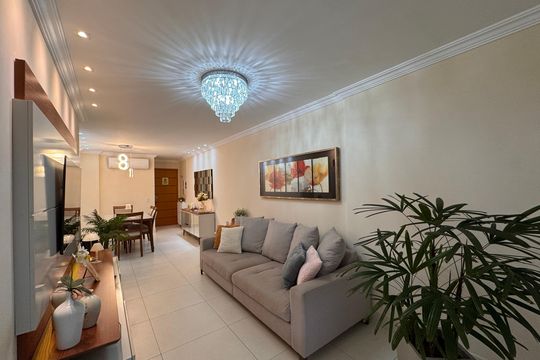 Sala de apartamento à venda com 3 quartos, 127m² em Recreio dos Bandeirantes, Rio de Janeiro