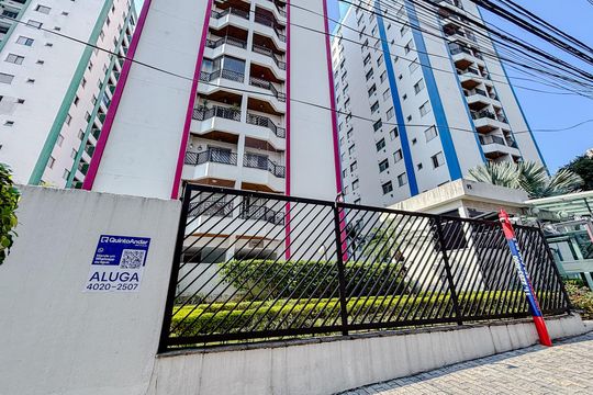 Fachada com Placa de apartamento para alugar com 2 quartos, 59m² em Tatuapé, São Paulo