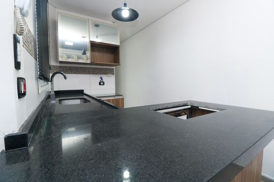Cozinha de apartamento à venda com 2 quartos, 90m² em Paraíso, Santo André