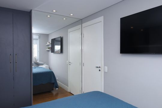 Quarto 1 - Suíte de apartamento à venda com 2 quartos, 55m² em Vila Santana, São Paulo