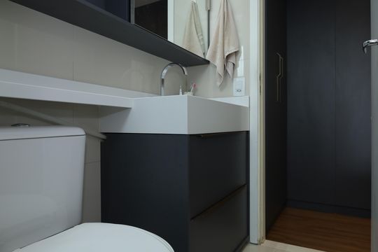 Banheiro 1 - Suíte de apartamento à venda com 2 quartos, 55m² em Vila Santana, São Paulo