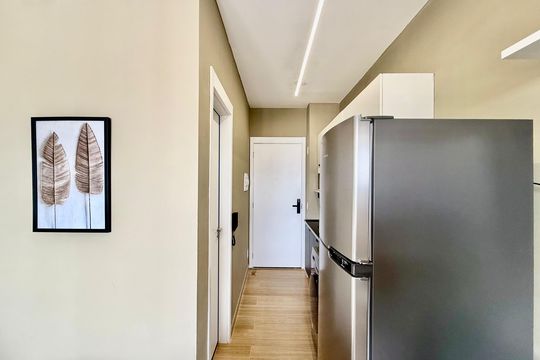 Cozinha de apartamento à venda com 1 quarto, 22m² em Bela Vista, São Paulo