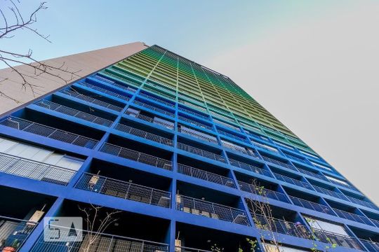 Fachada do Condomínio de kitnet/studio para alugar com 1 quarto, 38m² em Bela Vista, São Paulo