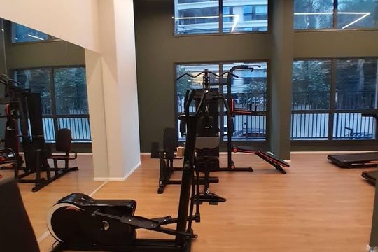 Área comum de kitnet/studio para alugar com 1 quarto, 22m² em Cidade Monções, São Paulo