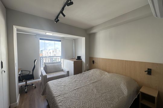 Studio de kitnet/studio para alugar com 1 quarto, 22m² em Cidade Monções, São Paulo