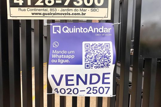 Placa de apartamento à venda com 2 quartos, 73m² em Jardim do Mar, São Bernardo do Campo