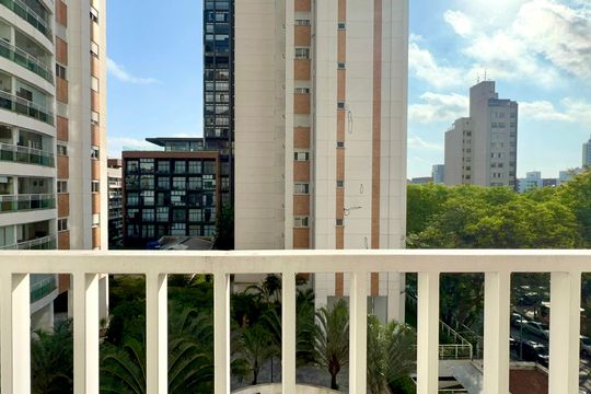 Vista da Varanda de kitnet/studio à venda com 1 quarto, 19m² em Pinheiros, São Paulo