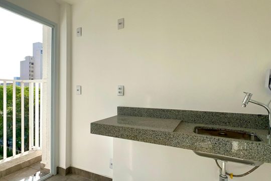 Cozinha de kitnet/studio à venda com 1 quarto, 19m² em Pinheiros, São Paulo
