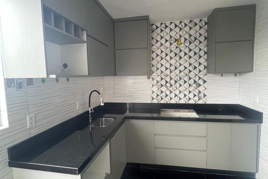 Cozinha de apartamento à venda com 2 quartos, 50m² em Riacho Fundo II - 1A Etapa, Brasília