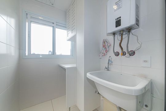 Cozinha - Lavanderia Integrada de apartamento para alugar com 1 quarto, 55m² em Chácara Santo Antônio (zona Sul), São Paulo