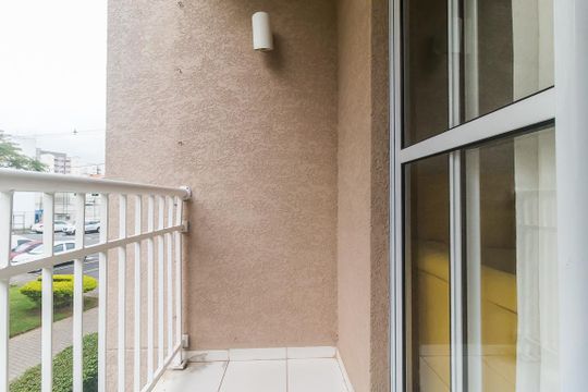 Sacada da Sala de apartamento para alugar com 2 quartos, 54m² em Vila Mogilar, Mogi das Cruzes