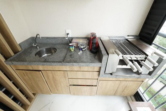 Varanda gourmet de apartamento à venda com 2 quartos, 59m² em Cambuci, São Paulo