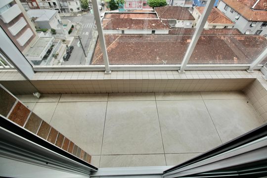 Varanda do Quarto 2 de apartamento para alugar com 2 quartos, 66m² em Campo Grande, Santos