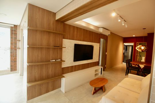 Sala de apartamento para alugar com 2 quartos, 66m² em Campo Grande, Santos