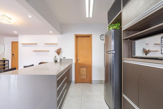 Cozinha de apartamento para alugar com 3 quartos, 133m² em Bosque da Saúde, São Paulo